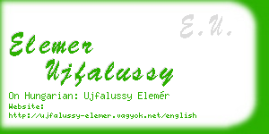 elemer ujfalussy business card